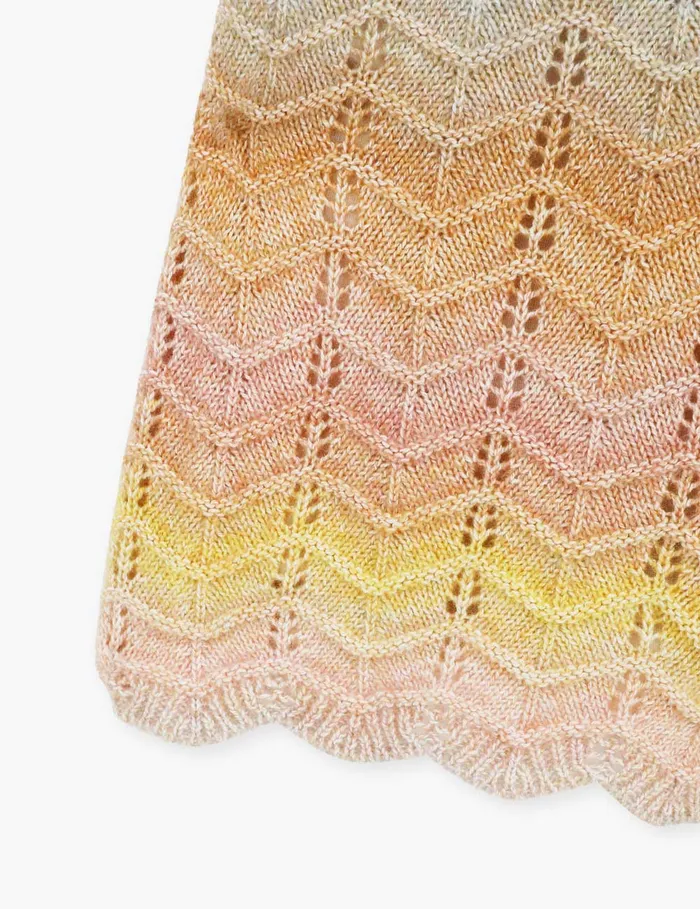 Kids Zimmermann Clothing Tallow Chevron Knit Short Multi