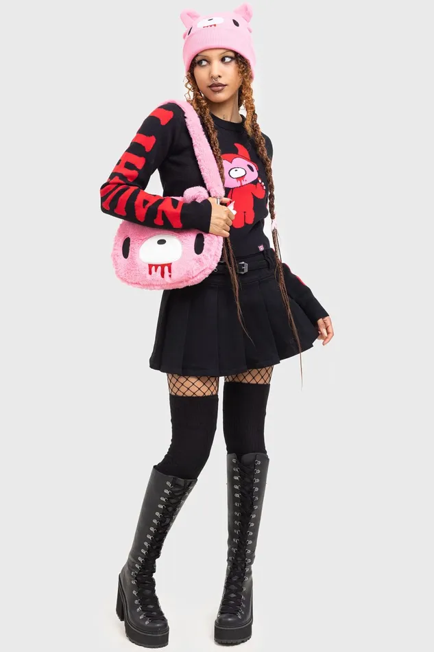Killstar Bags Tote Bags Women Gloomy Bear Shaped Tote Bag