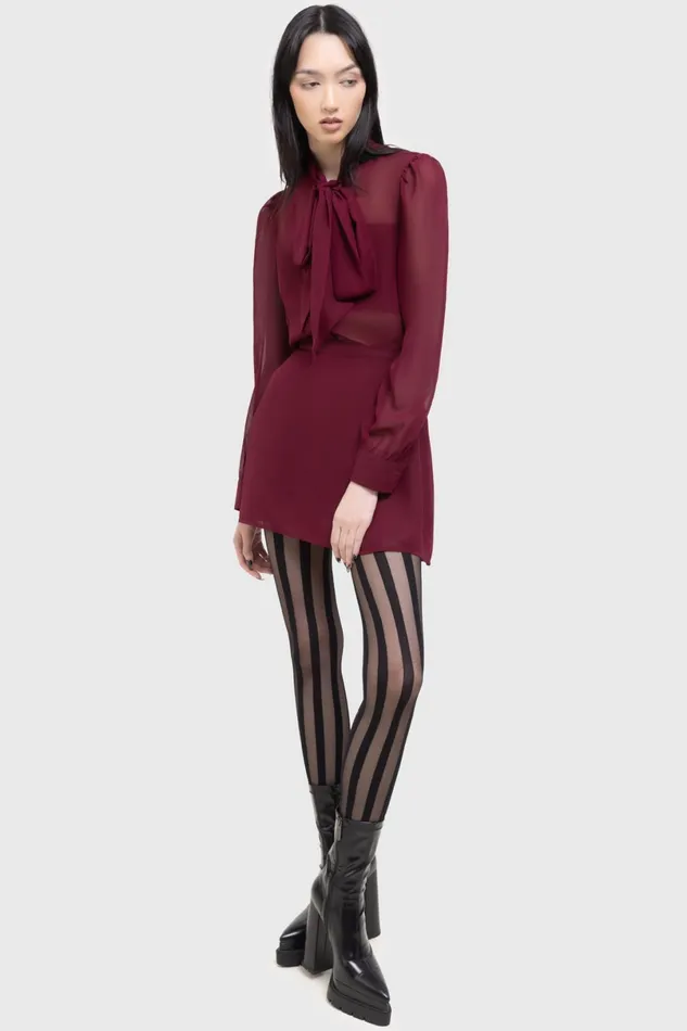 Killstar Basics Women Crimson Oracle Blouse