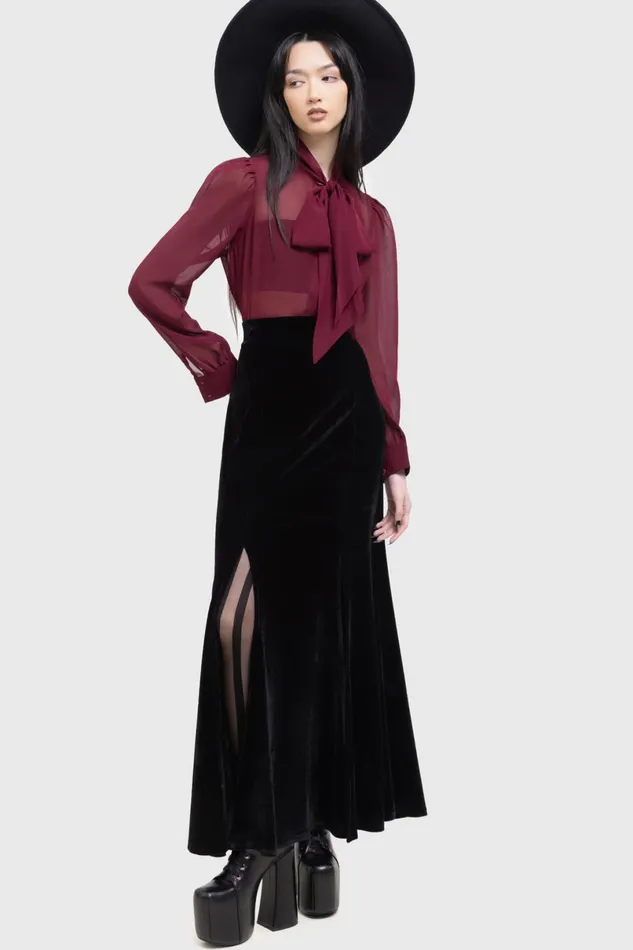 Killstar Basics Women Crimson Oracle Blouse