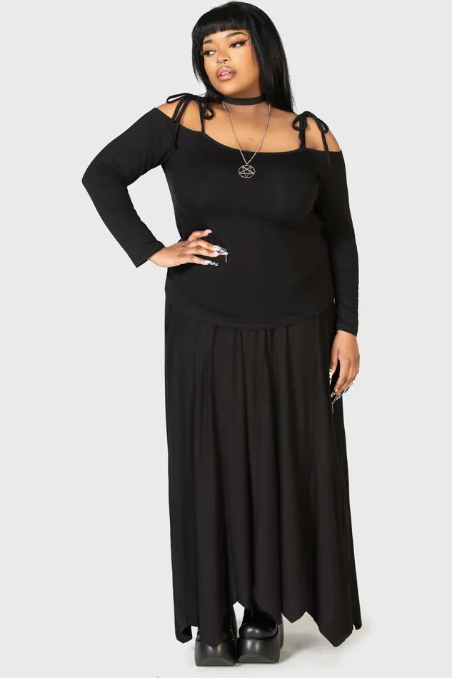 Killstar Basics Women Devastate Bardot Top