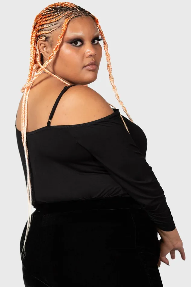Killstar Basics Women Devastate Bardot Top