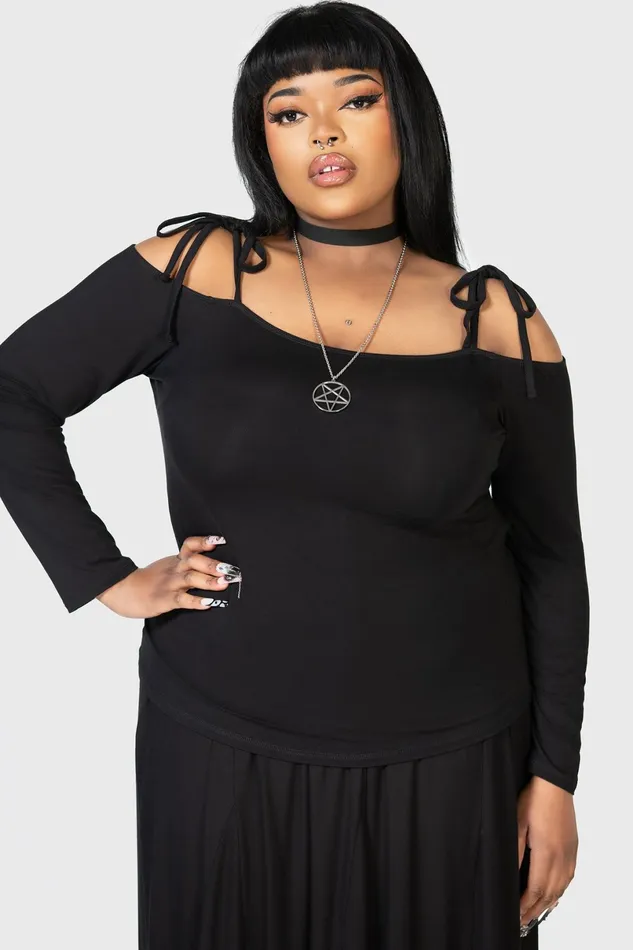 Killstar Basics Women Devastate Bardot Top