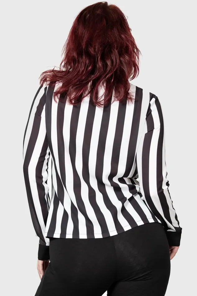 Killstar Basics Women Stripe Down Shirt