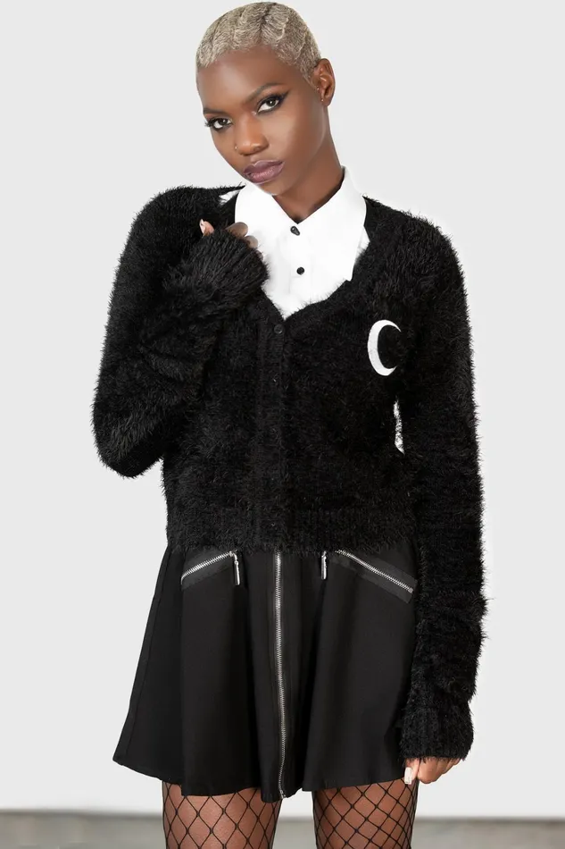 Killstar Cardigans Women Crescent Knit Cardigan