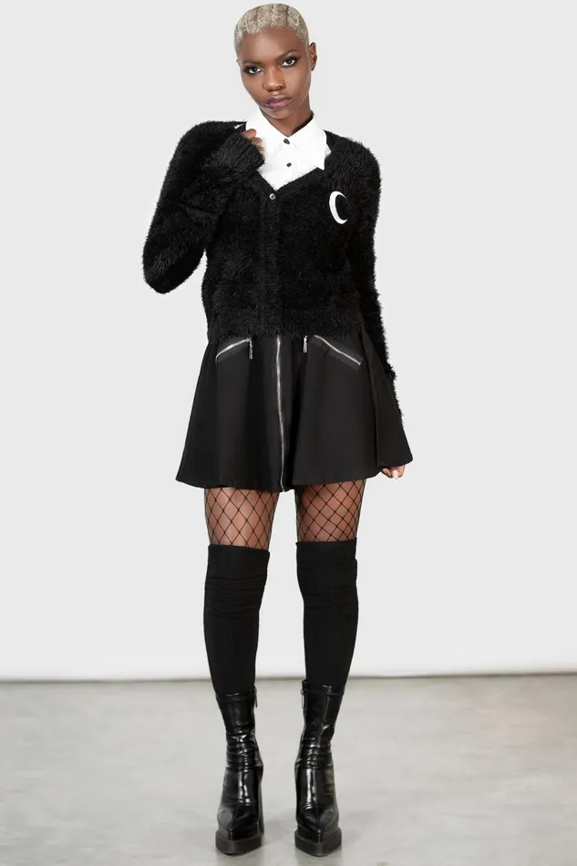 Killstar Cardigans Women Crescent Knit Cardigan