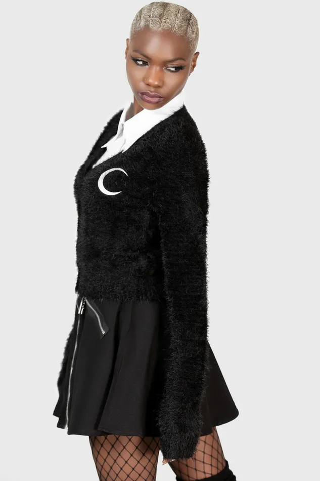 Killstar Cardigans Women Crescent Knit Cardigan
