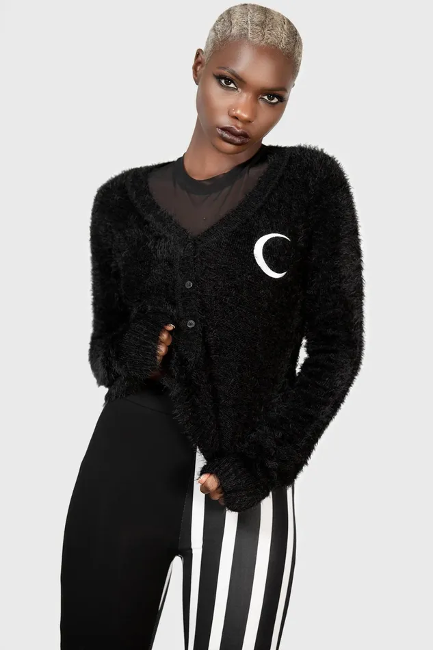 Killstar Cardigans Women Crescent Knit Cardigan