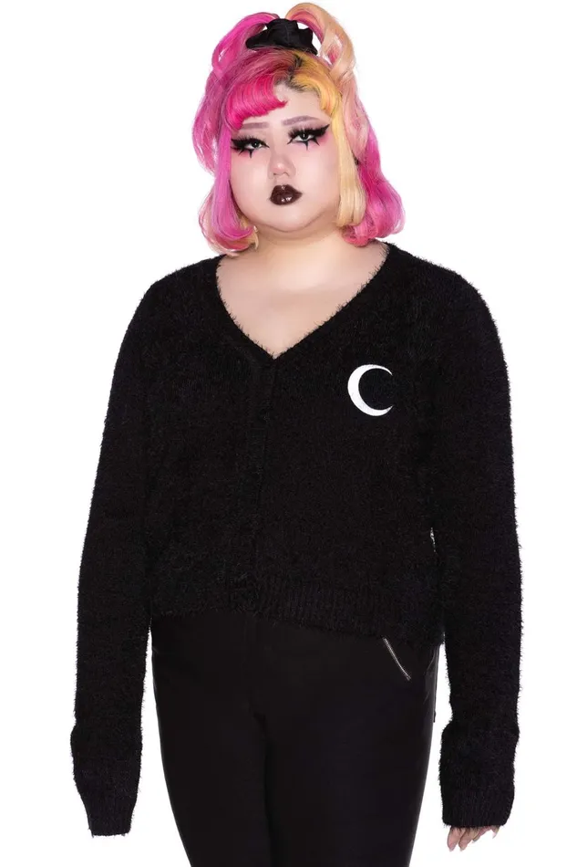 Killstar Cardigans Women Crescent Knit Cardigan
