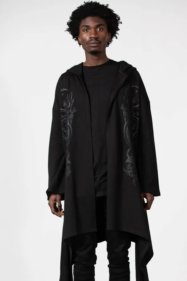 Killstar Cardigans Women Lunar Wizard Hooded Cardigan