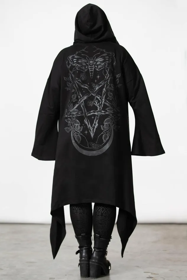Killstar Cardigans Women Lunar Wizard Hooded Cardigan