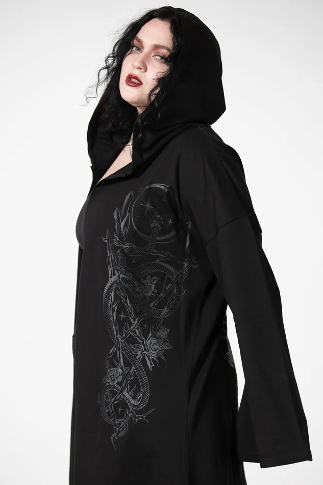 Killstar Cardigans Women Lunar Wizard Hooded Cardigan