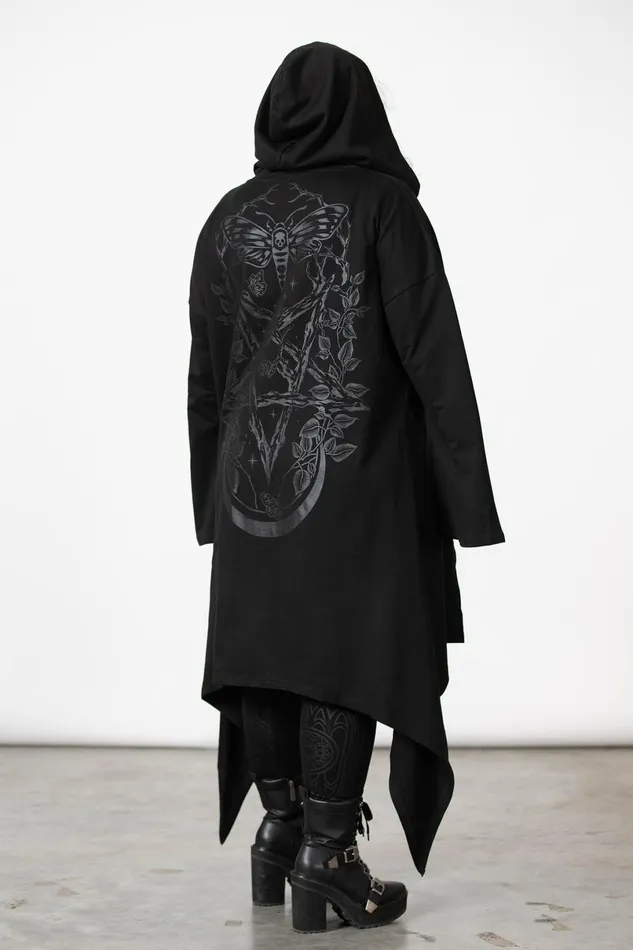 Killstar Cardigans Women Lunar Wizard Hooded Cardigan