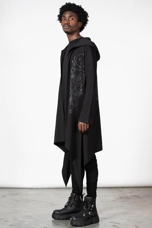 Killstar Cardigans Women Lunar Wizard Hooded Cardigan