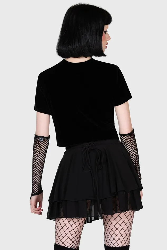 Killstar Crop Women Gloomy Bones Crop Top