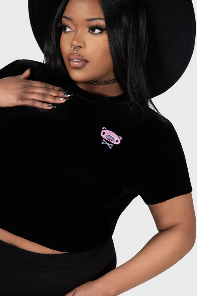 Killstar Crop Women Gloomy Bones Crop Top