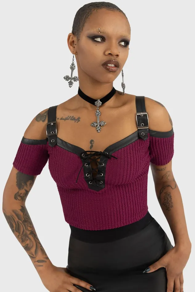 Killstar Crop Women HotBlooded Top
