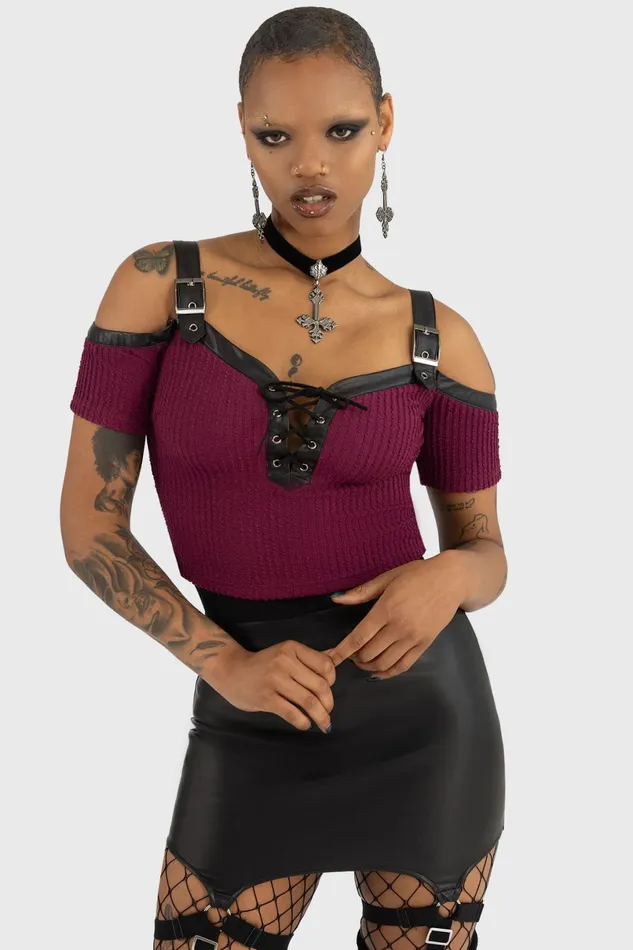 Killstar Crop Women HotBlooded Top