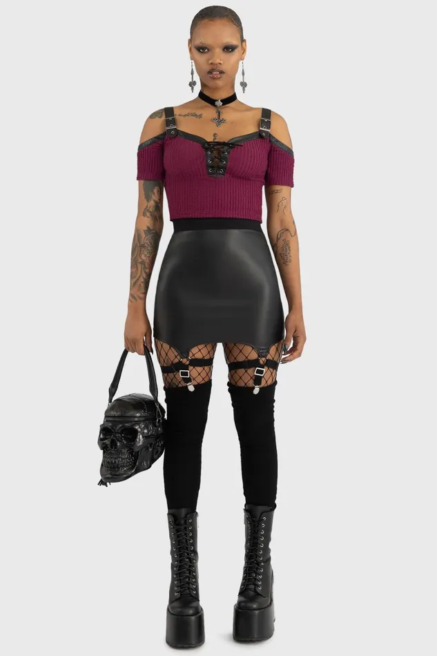 Killstar Crop Women HotBlooded Top