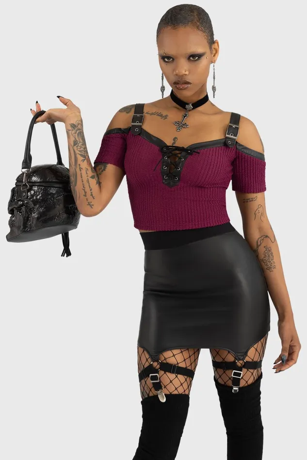 Killstar Crop Women HotBlooded Top