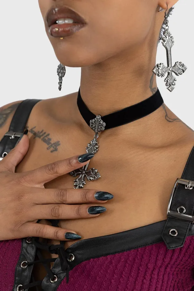Killstar Earrings Women Crossed Fates Earrings