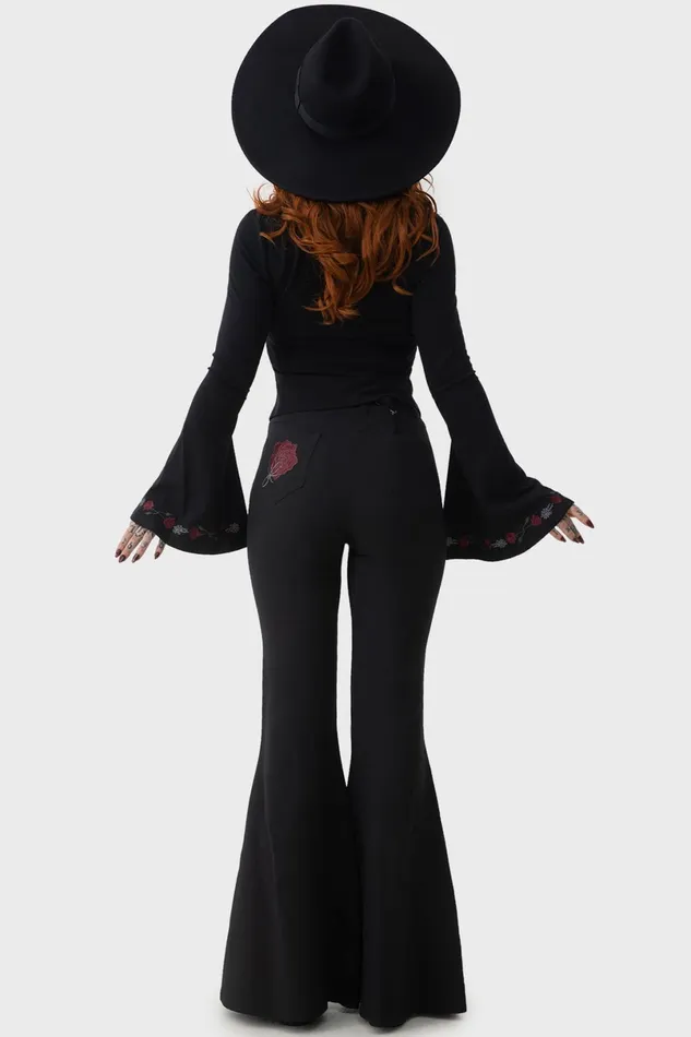 Killstar Flares Women Blood Rose Flares