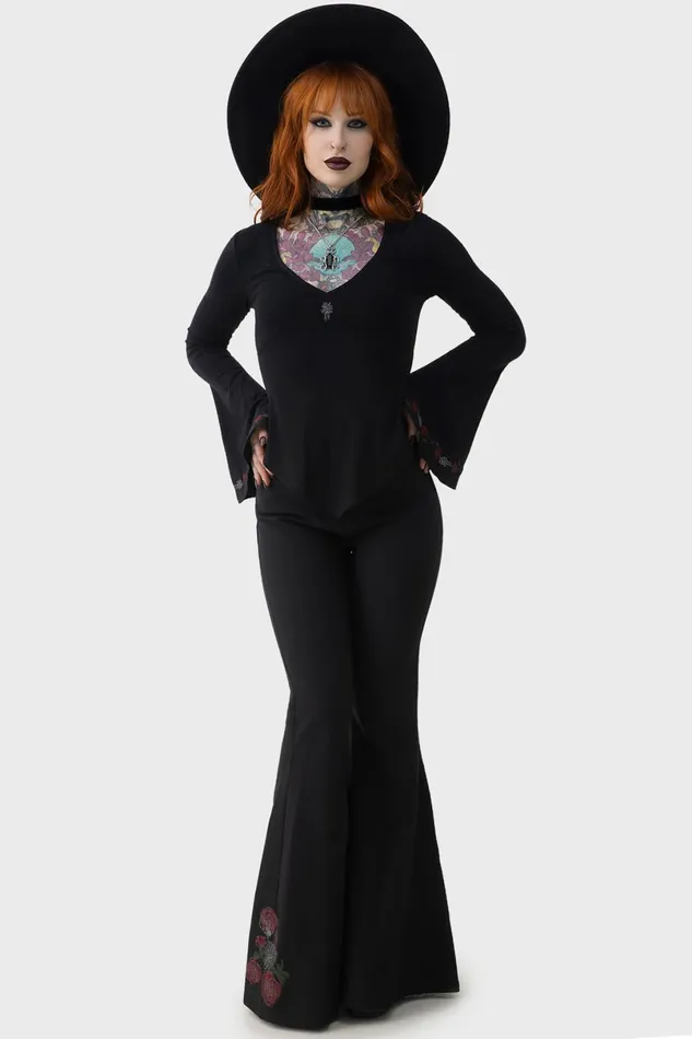 Killstar Flares Women Blood Rose Flares