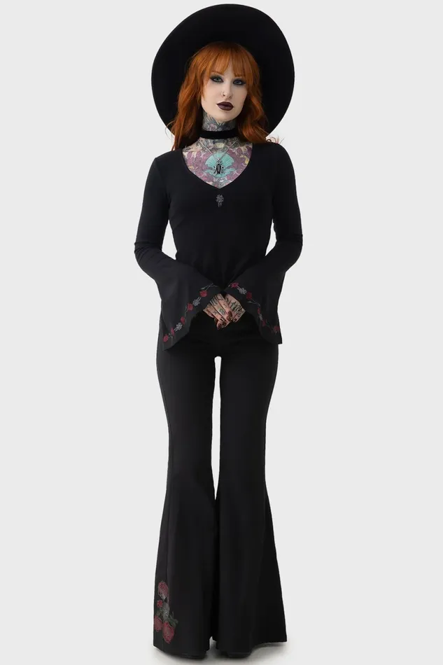 Killstar Flares Women Blood Rose Flares