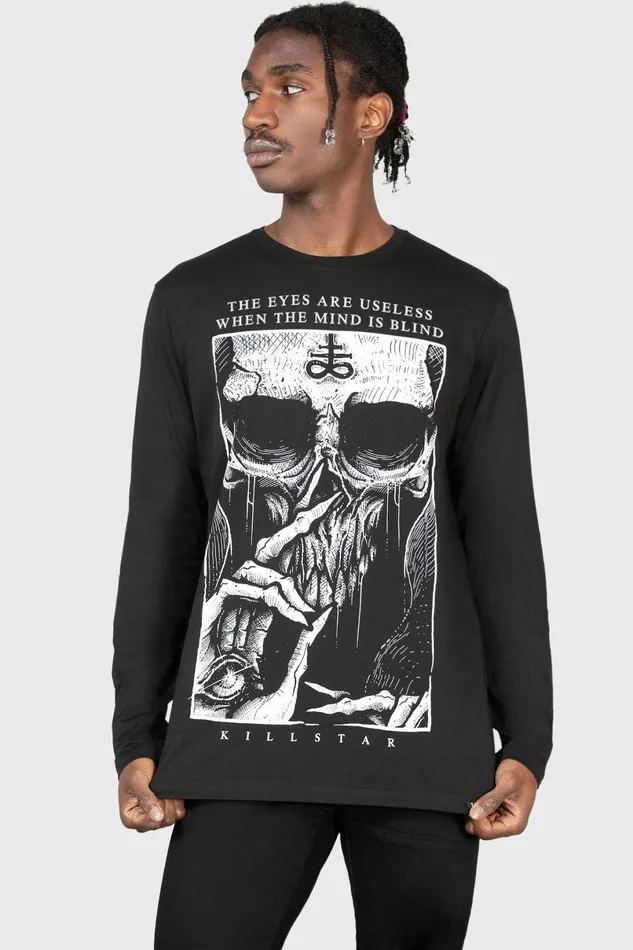 Killstar Graphic Tops Men Blind Mind Long Sleeve Top