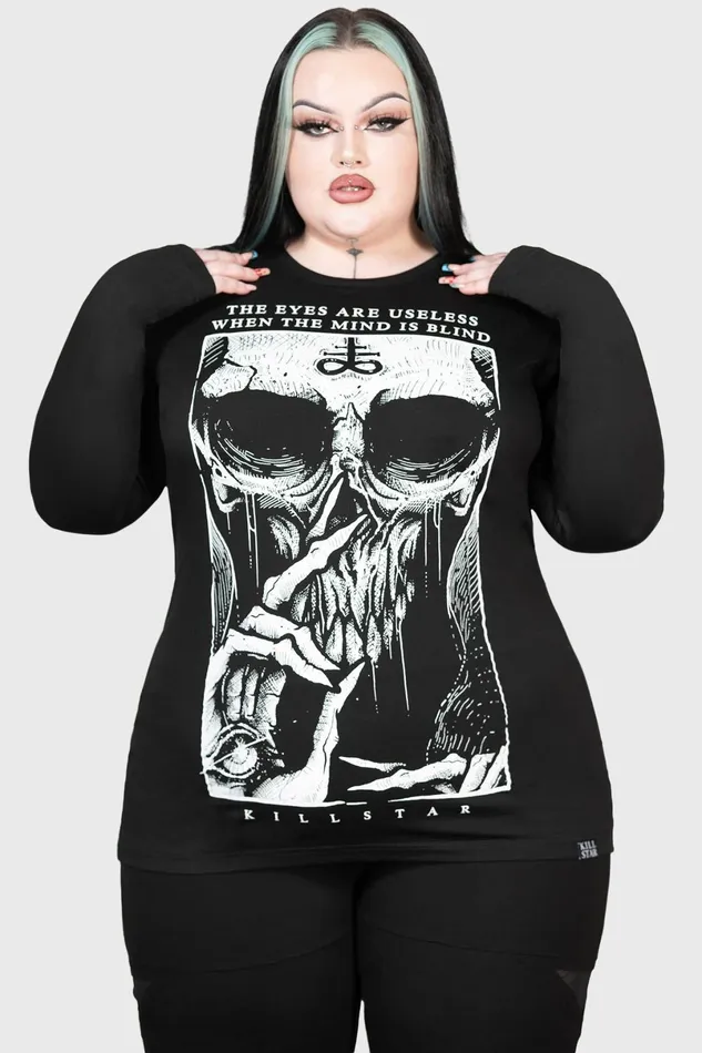 Killstar Graphic Tops Men Blind Mind Long Sleeve Top