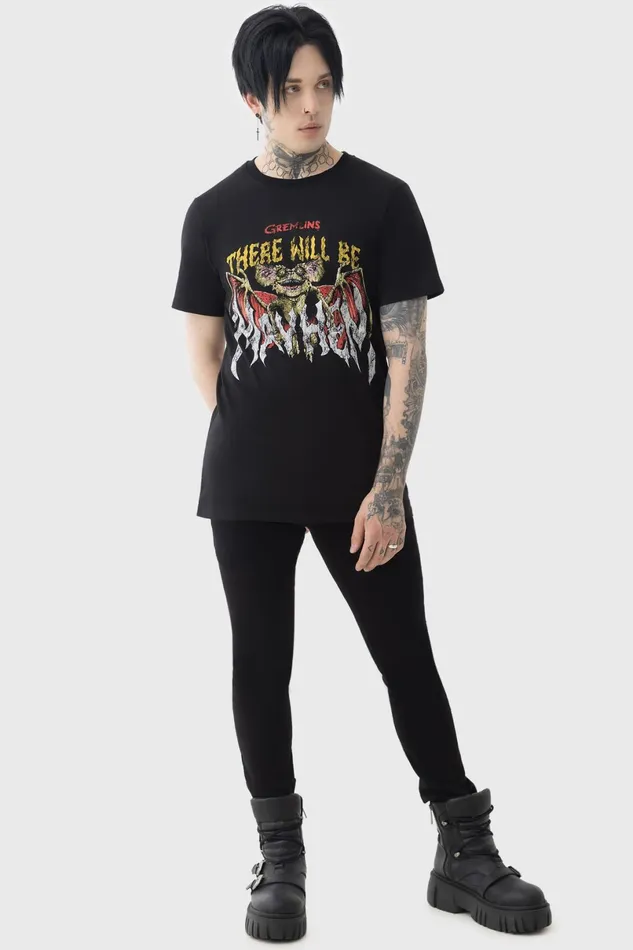 Killstar Graphic Tops Men Will Be Mayhem T Shirt