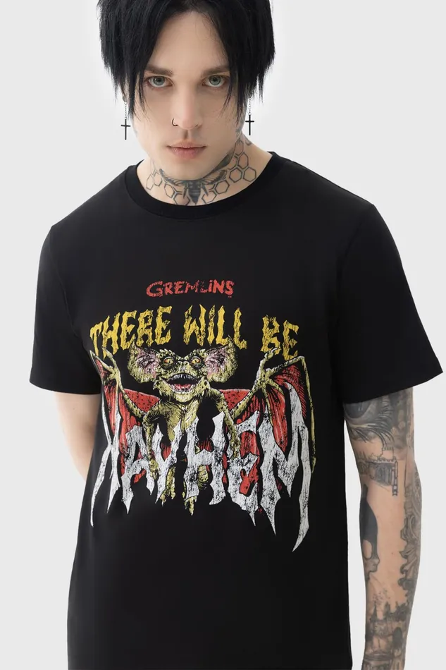Killstar Graphic Tops Men Will Be Mayhem T Shirt
