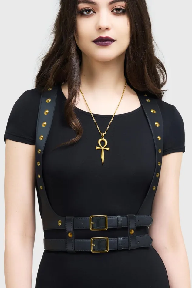 Killstar Harnesses and Belts Women Ivy Harness Gold