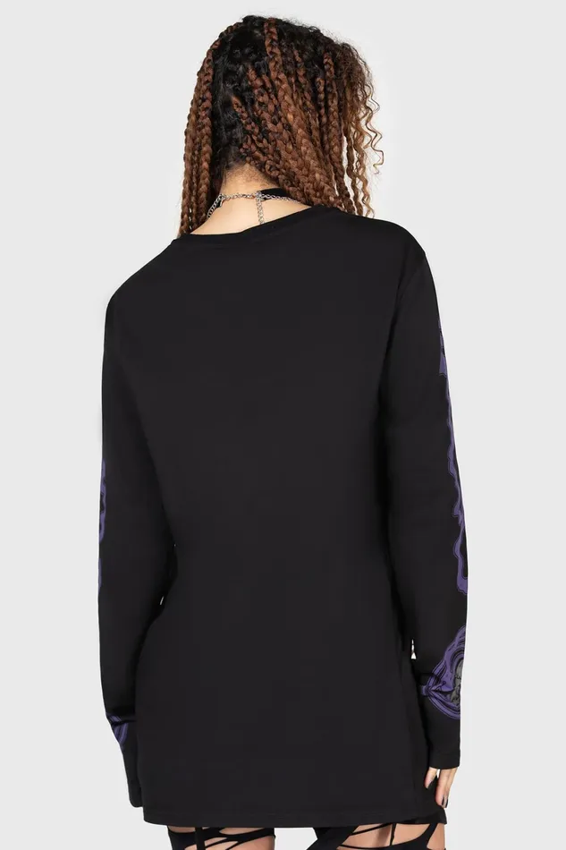 Killstar Long Sleeves Women Blac Magick Long Sleeve Top