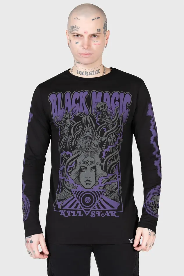 Killstar Long Sleeves Women Blac Magick Long Sleeve Top