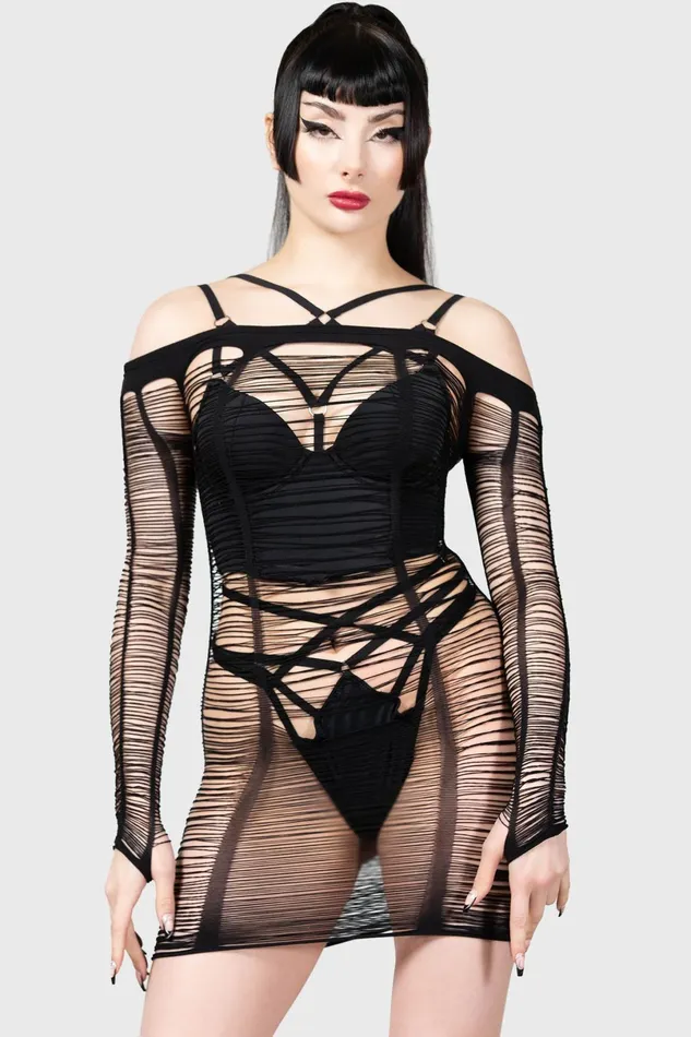 Killstar Long Sleeves Women Buried Alive Knit Top