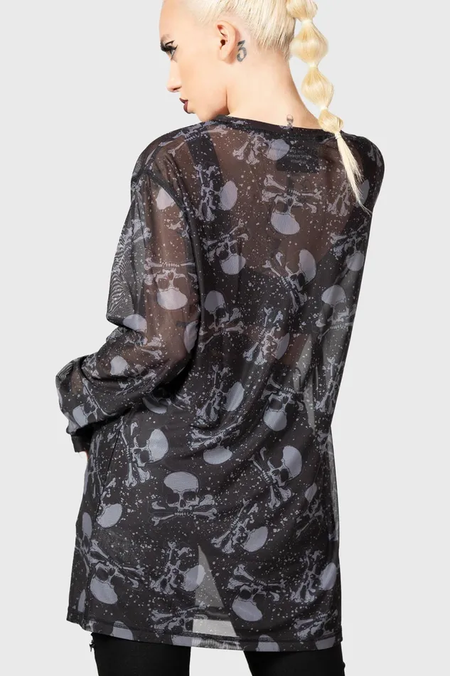 Killstar Long Sleeves Women Fright Train Long Sleeve Top