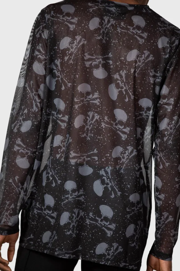 Killstar Long Sleeves Women Fright Train Long Sleeve Top