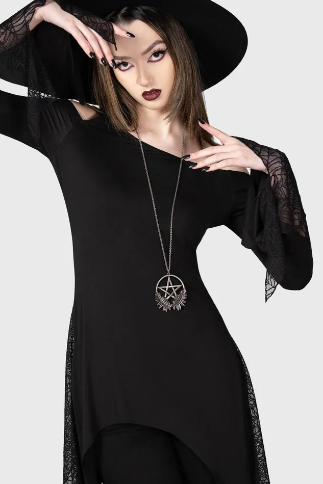 Killstar Long Sleeves Women Night Snare Top