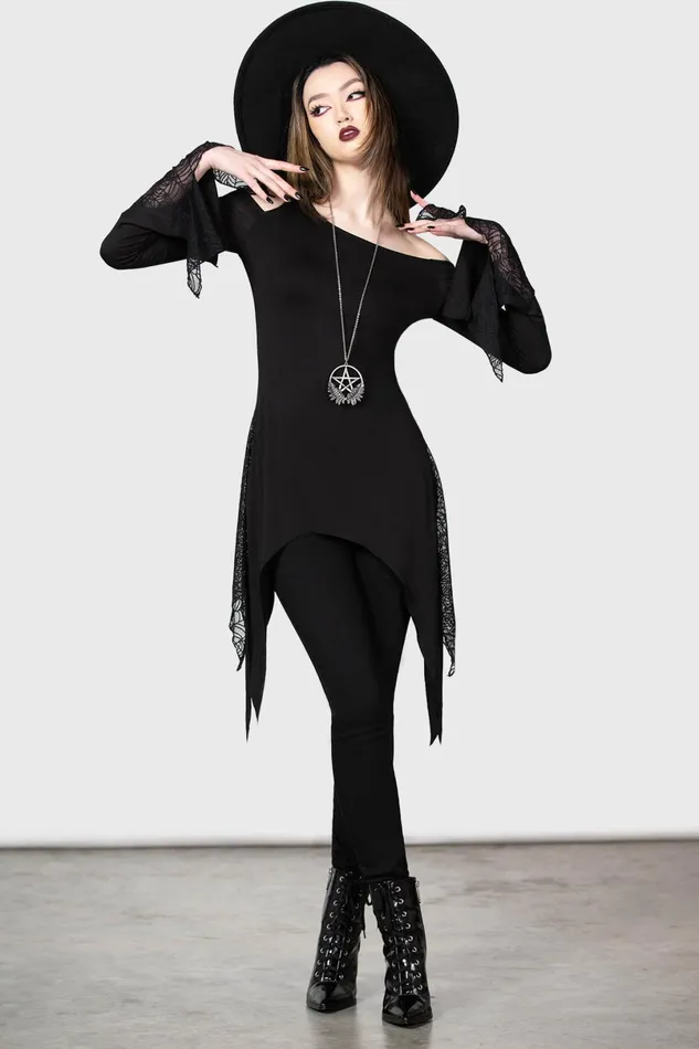 Killstar Long Sleeves Women Night Snare Top