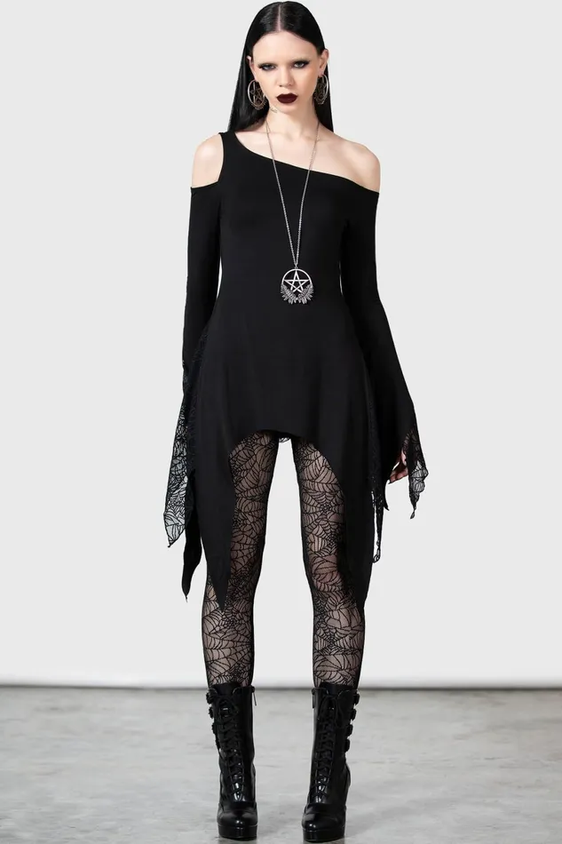 Killstar Long Sleeves Women Night Snare Top