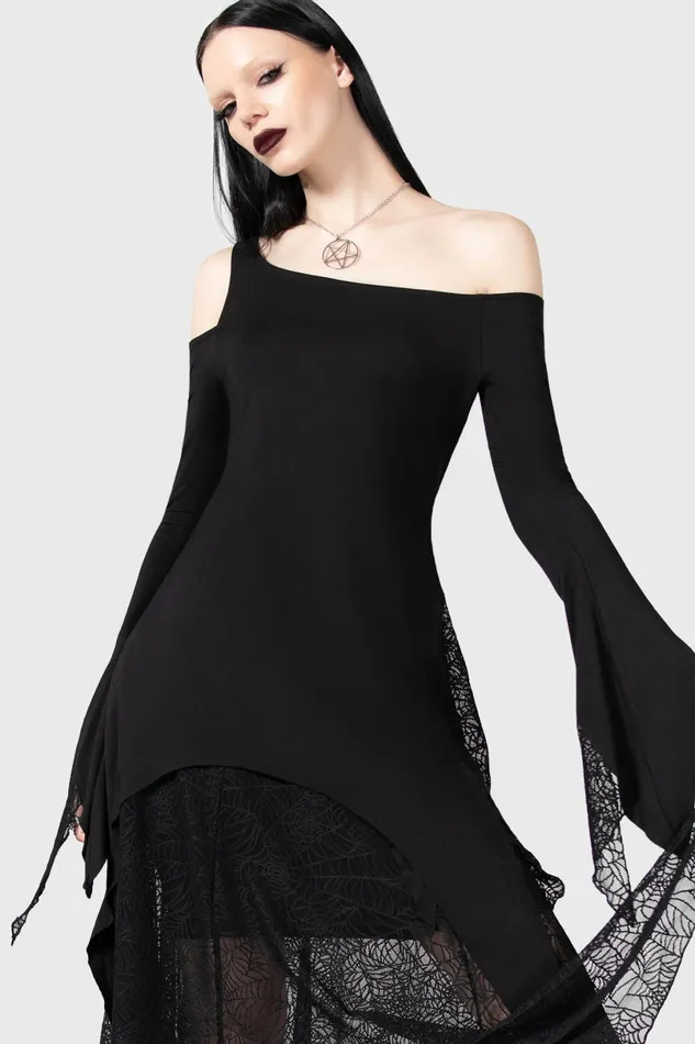 Killstar Long Sleeves Women Night Snare Top
