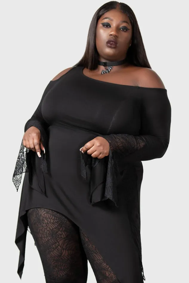 Killstar Long Sleeves Women Night Snare Top