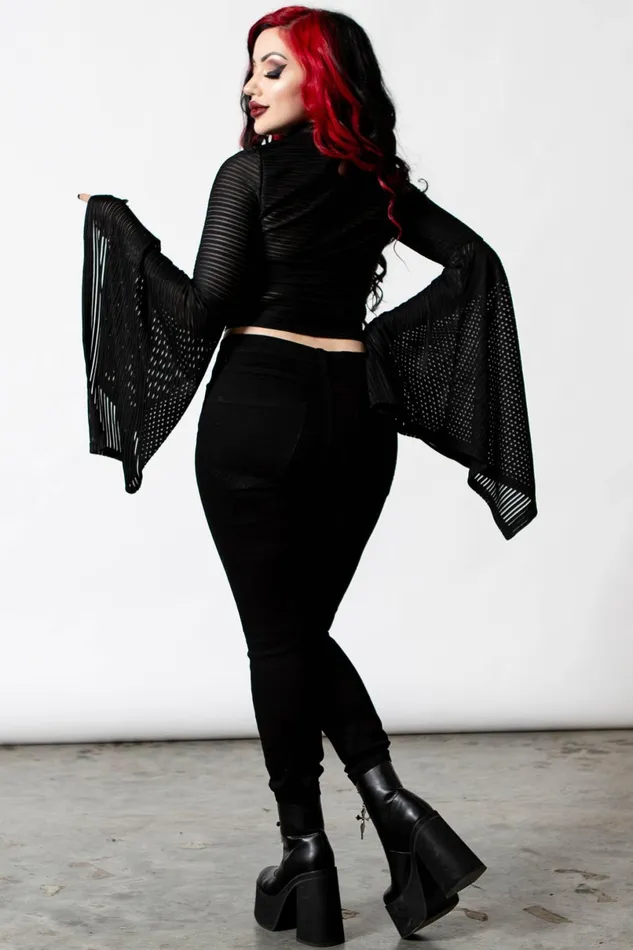 Killstar Long Sleeves Women Phases Striped Top