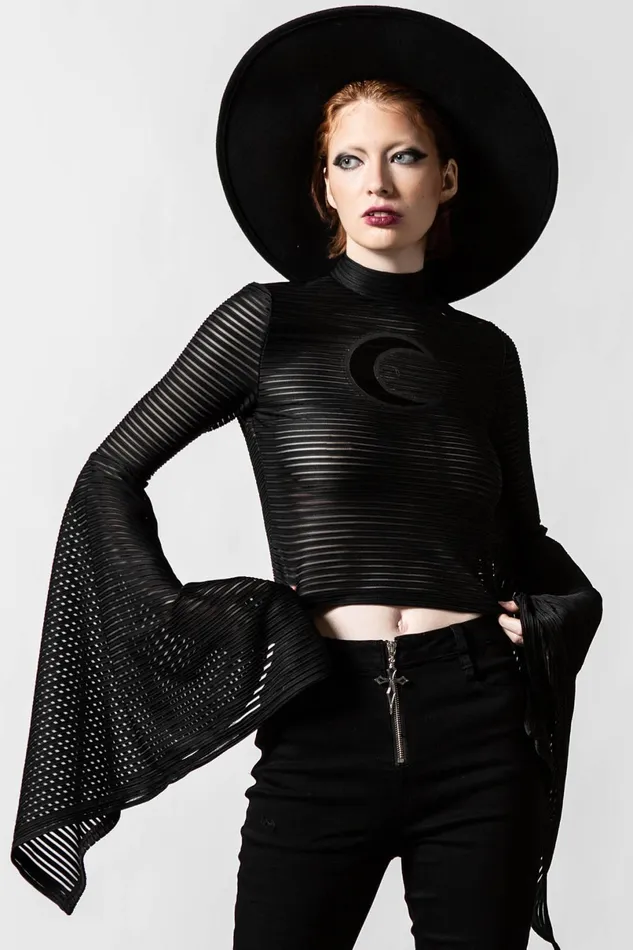 Killstar Long Sleeves Women Phases Striped Top