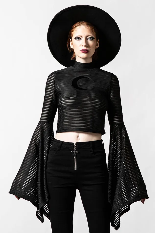 Killstar Long Sleeves Women Phases Striped Top