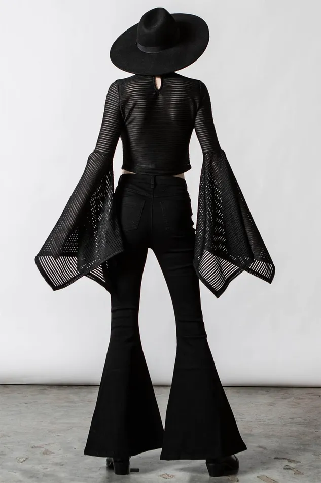 Killstar Long Sleeves Women Phases Striped Top