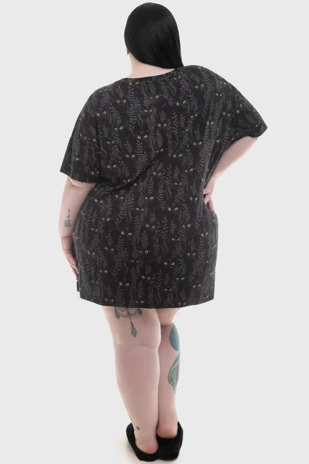 Killstar Loungewear Women Familiar Woods TShirt Dress