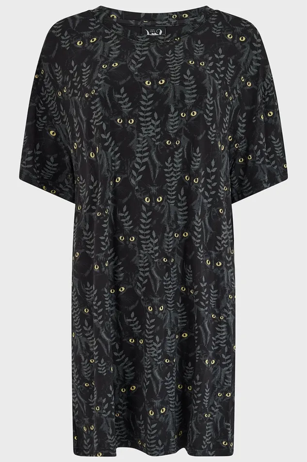 Killstar Loungewear Women Familiar Woods TShirt Dress