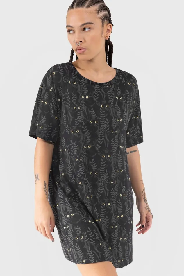 Killstar Loungewear Women Familiar Woods TShirt Dress